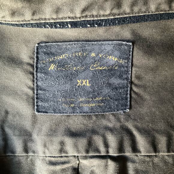 Roundtree & Yorke Men’s Long Sleeve Button Down Shirt size 2XL, Gray - Picture 6 of 10